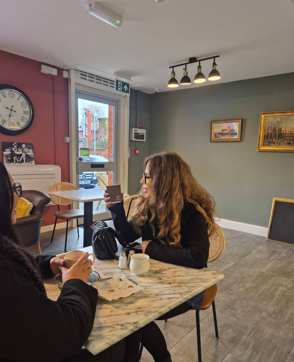 Guests enjoying coffee together